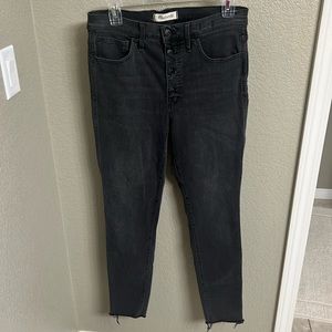 Madewell 10” button-fly high rise skinny jeans